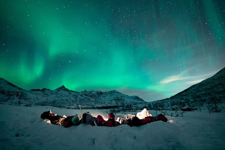 Tromso Aurora Hunt with Bonfire, Soup, Winter Gear & Transfers