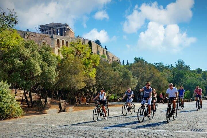 Athens Scenic Electric Bike Tour with optional Acropolis visit