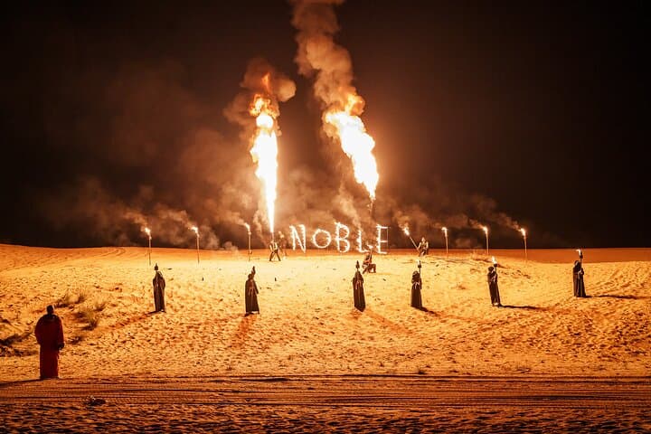 Dubai Evening Desert Safari BBQ Dinner & Transfer to Noble Camp
