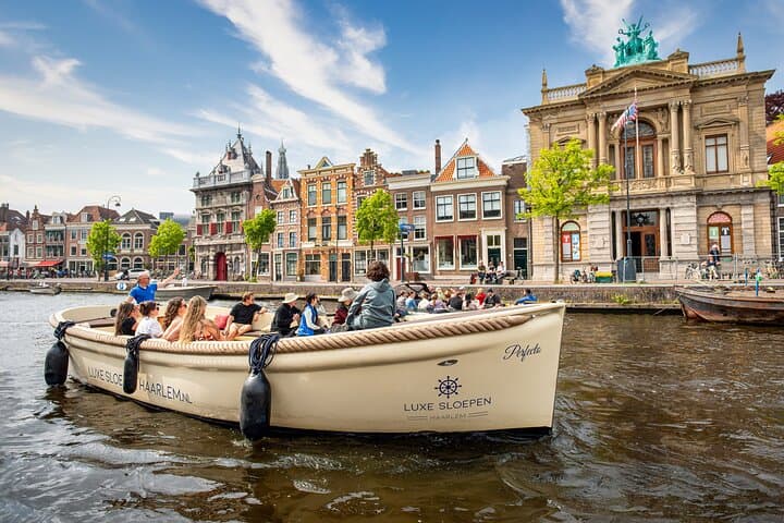 Haarlem Open-Boat Canal Cruise with Live Guide (Electric Boat)