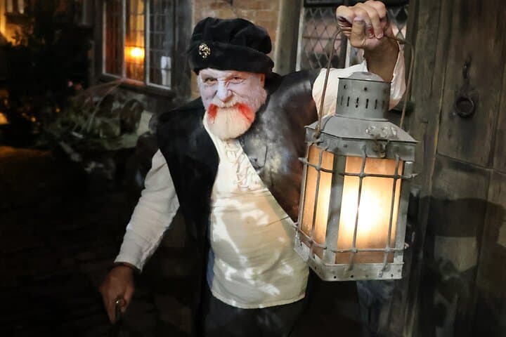 Tudor World Ghost Tour by Lantern light inside the building