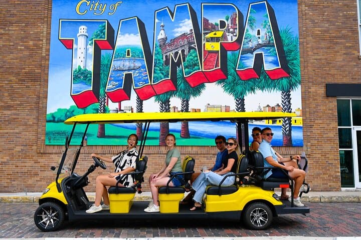 Locally-Guided Tampa Sightseeing Tour in Street-Legal Golf Cart