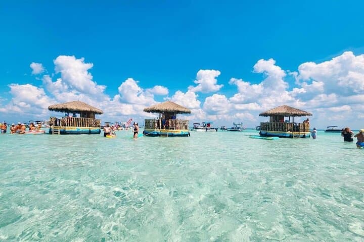 Tailfins Tiki Boats Crab Island Sandbar(3hrs/ 5/5:30 are 2hrs)