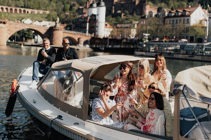 Boat trip Heidelberg Private boat with captain 1.5h to 12 guests