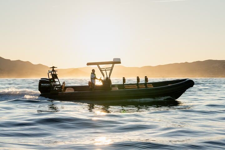 Sea excursion at sunset