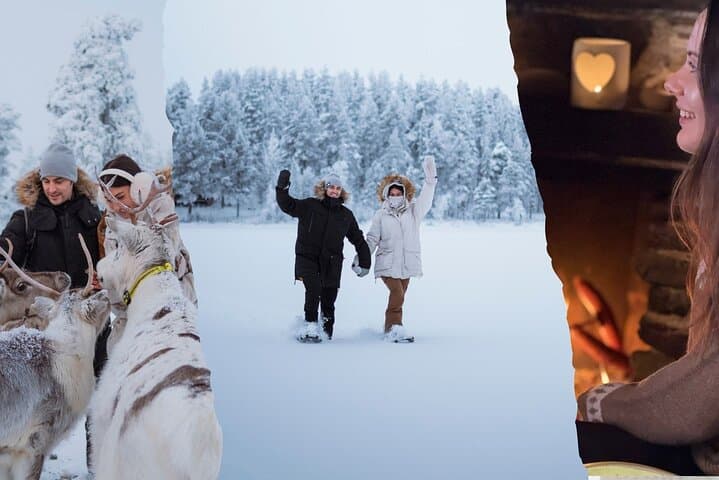 Arctic Reindeer Farm Experience with Snowshoeing in the Wild