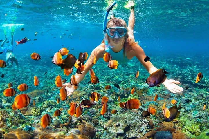 קפיצה בין האיים במקטאן סבו עם ארוחת צהריים - גילוטונגן, קאוהאגן, נלוסואן