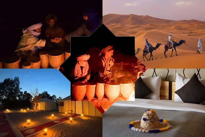Erg Chebbi Overnight in Heated Tent with Camel Ride & Sandboard
