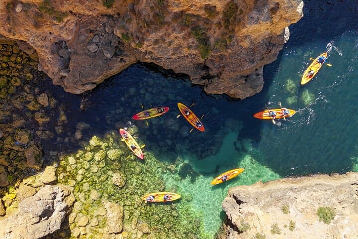 From Lagos: Kayak Tour of Ponta da Piedade Caves on Catamaran
