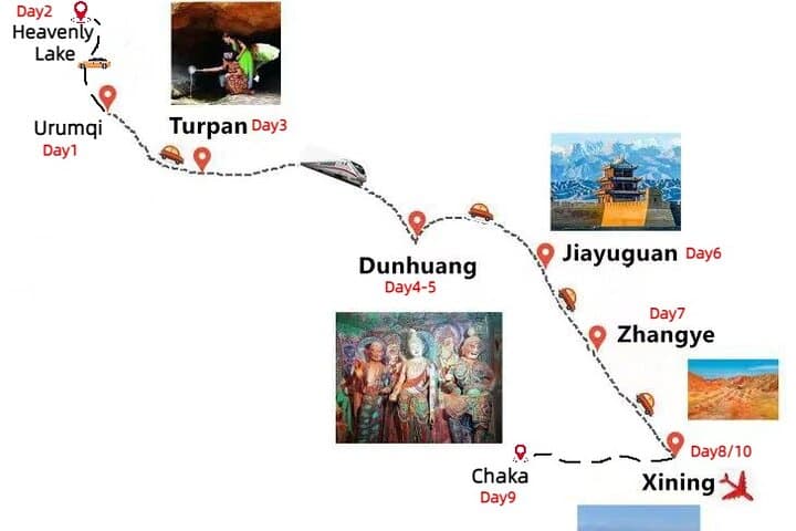 טיול קבוצתי של 10 ימים בדרך המשי לסינקיאנג, גנסו וקינגחאי