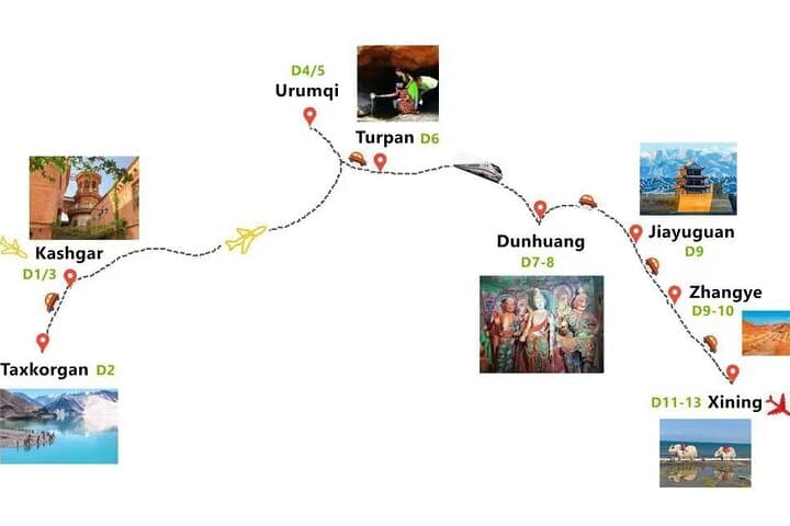 סיור קבוצתי של 13 ימים בדרך המשי: שינג'יאנג, גנסו, צ'ינגהאי