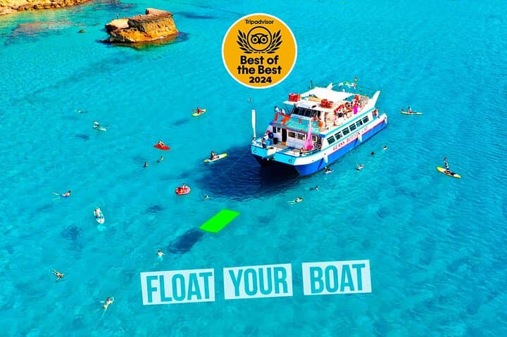 שיט קפיצים בחופים של איביזה עם סאפ, שתייה ואוכל למשך 6 שעות